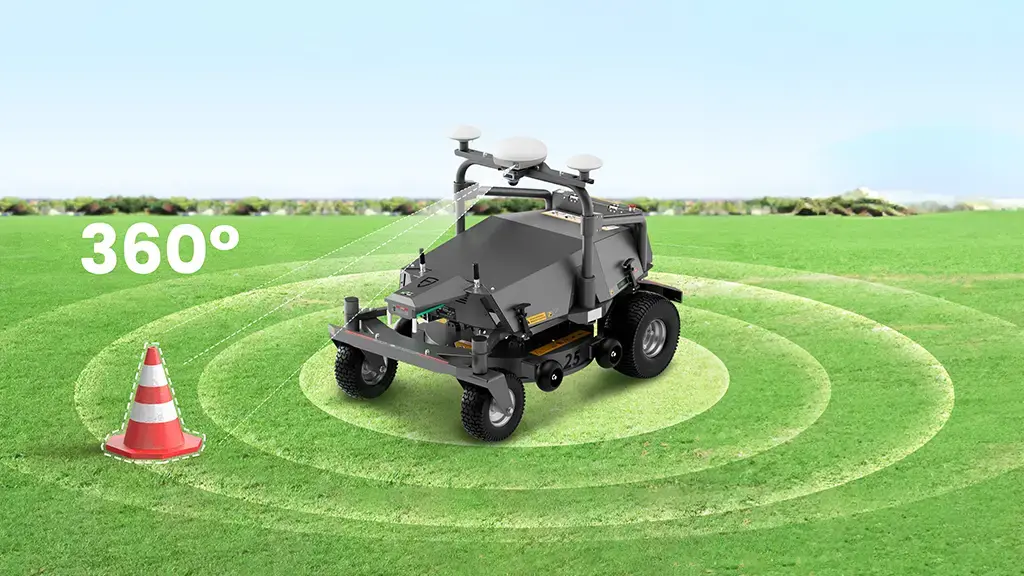 turf line marking automation robot the FJD PaintMaster RM21 Combo has real-time object detection turf line marking automation robot the FJD PaintMaster RM21 Combo has real-time object detection