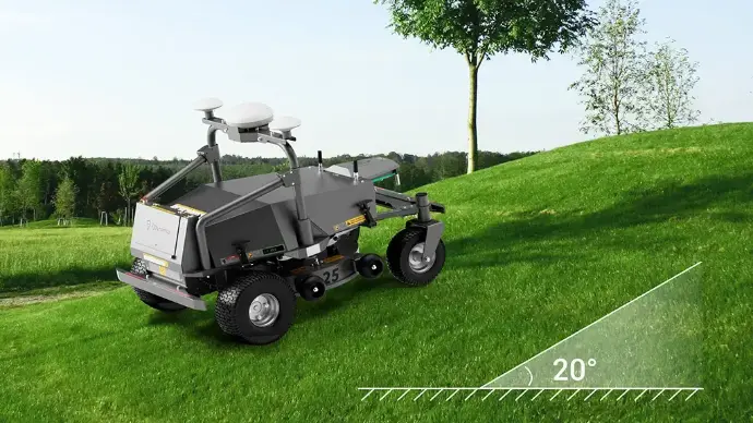 autonomous line marking robot FJD PaintMaster RM21 Combo can handle slopes up to 20 degrees autonomous line marking robot FJD PaintMaster RM21 Combo can handle slopes up to 20 degrees