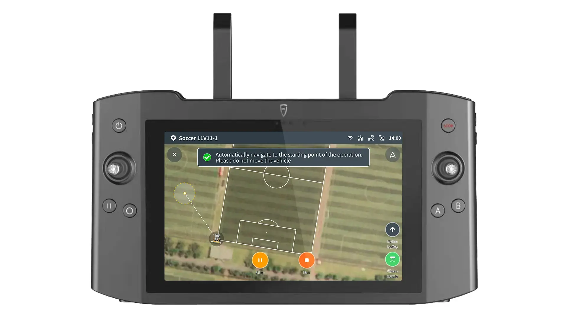 GPS guided software for the FJD PaintMaster RM21 Combo autonomous line marking and self mowing robot GPS guided software for the FJD PaintMaster RM21 Combo autonomous line marking and self mowing robot